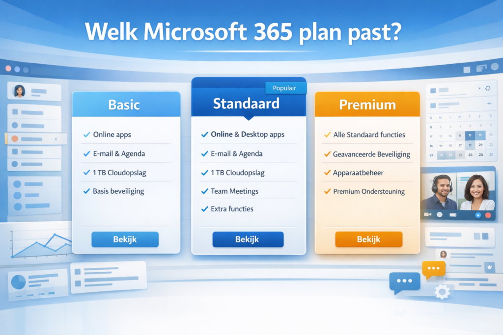 Microsoft 365 plan kiezen vergelijking