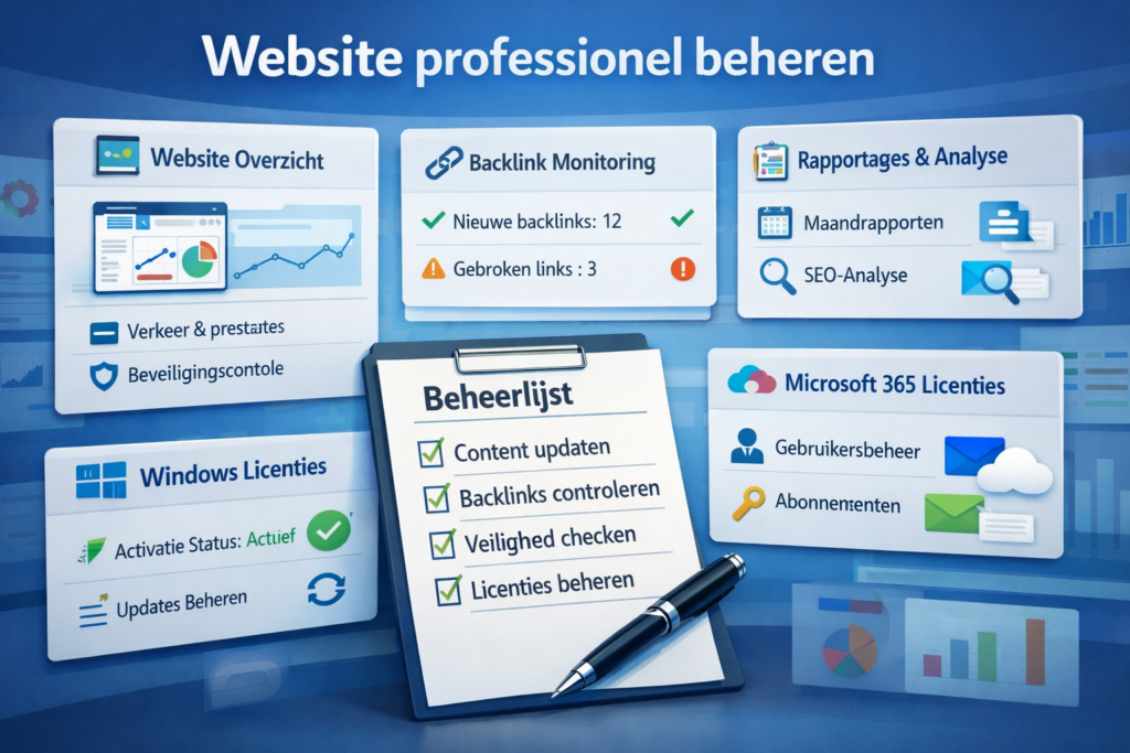 Website professioneel beheren