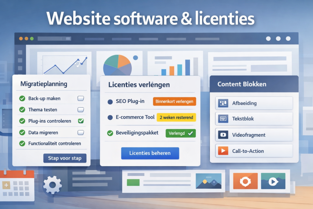 Website software en licenties