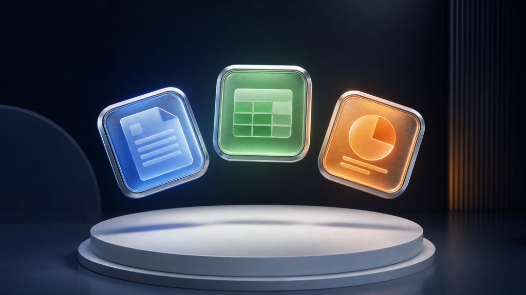 Office-apps Word, Excel en PowerPoint